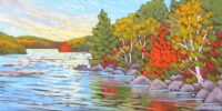 Grand Lake Fall, 12x24, $795. Such a beautiful lake in Algonquion Provincial Park.